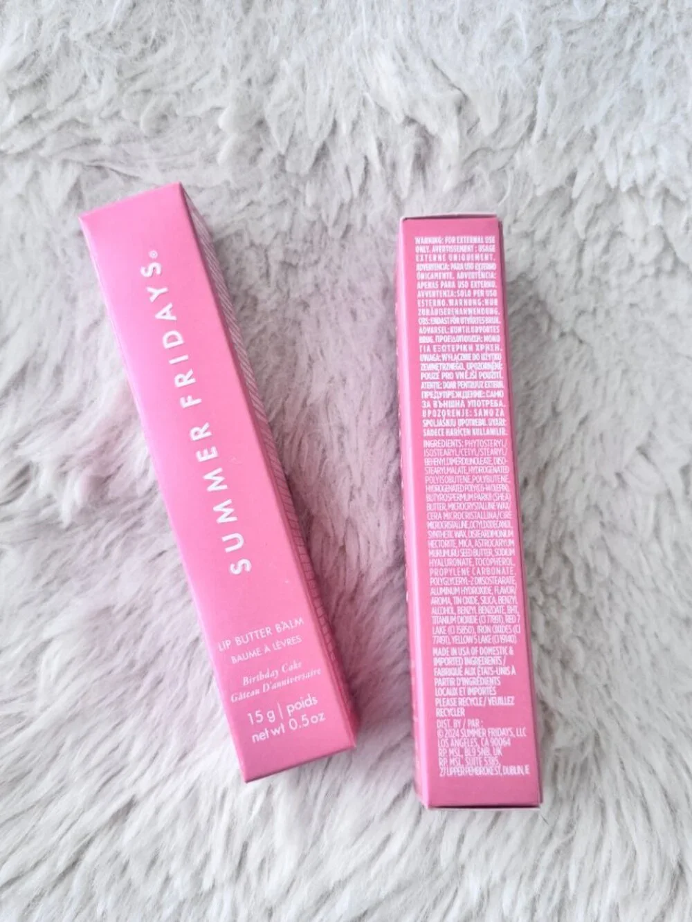 2pack/ Pink Sugar /Summer Fridays Lip Butter Balm Conditioning Lip Mask New box